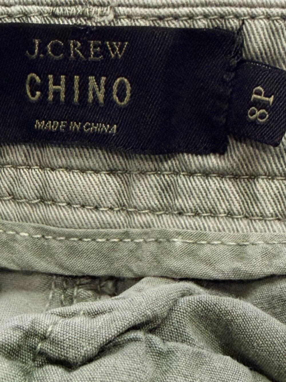 J Crew Sunday Slim Chino Pant In Washed Sage Green - Size 8 Petite - Picture 8 of 10
